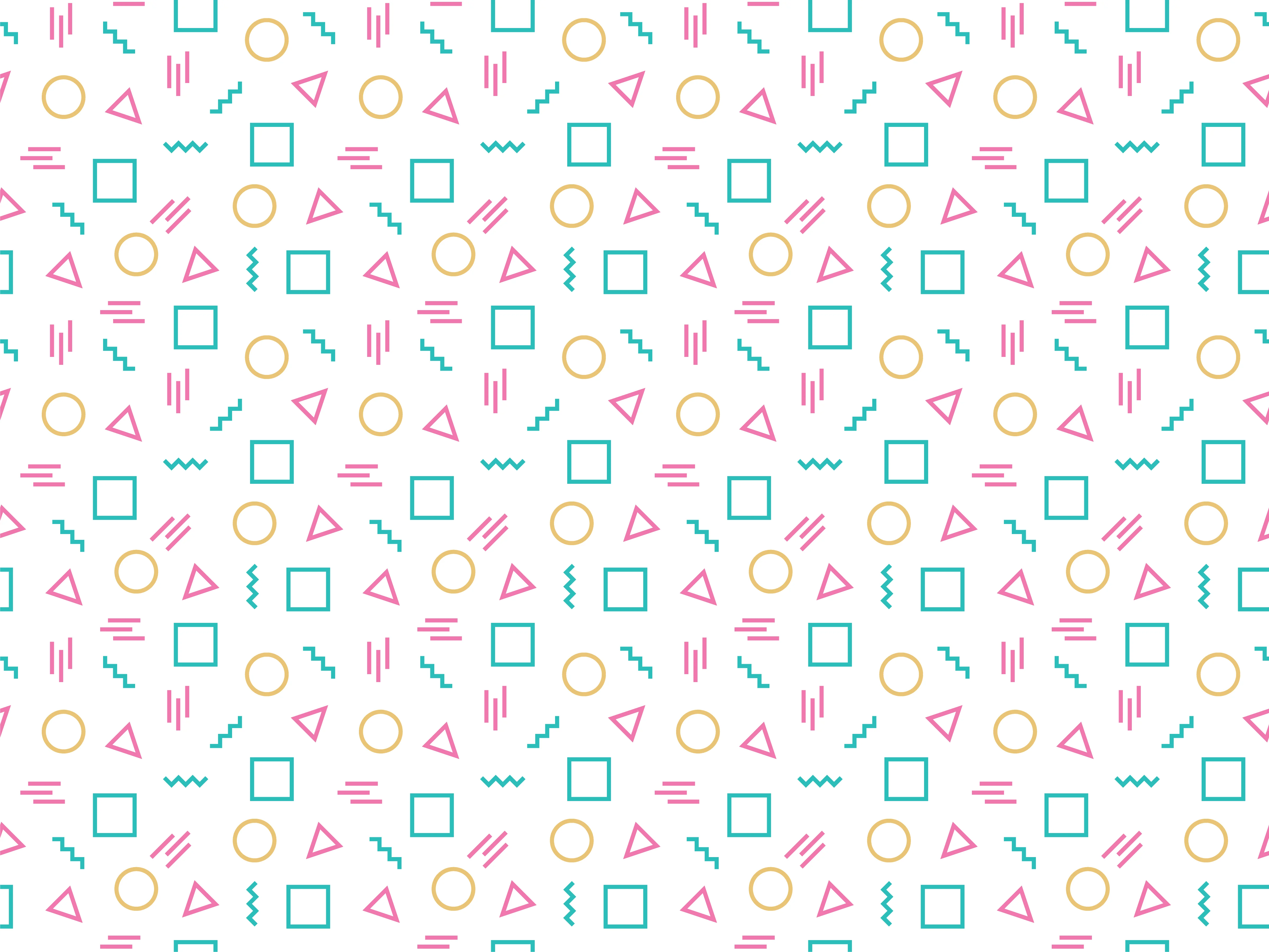 Colorful geometric pattern with various shapes and lines
