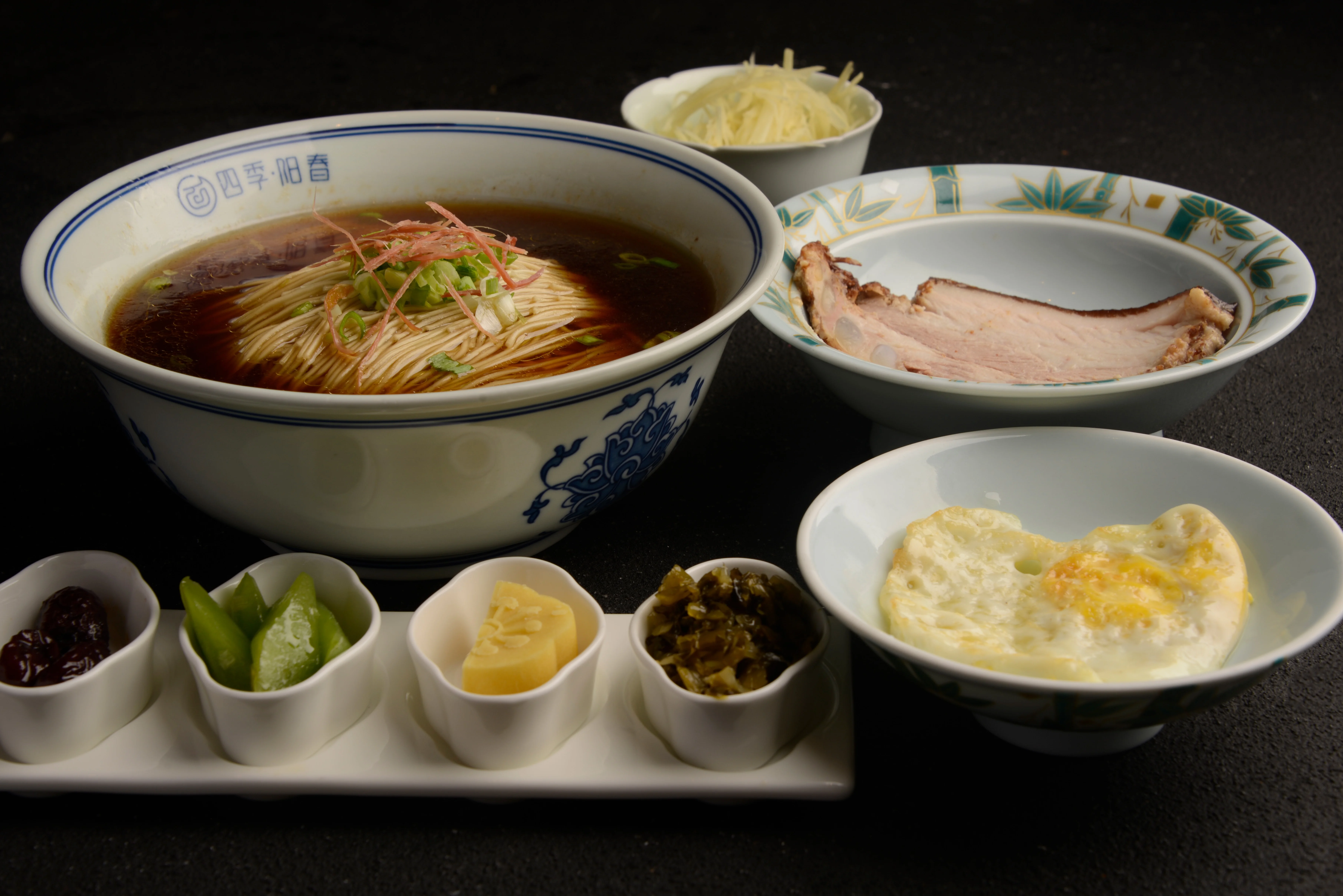 Chinese steamed chicken with scallions and soy sauce