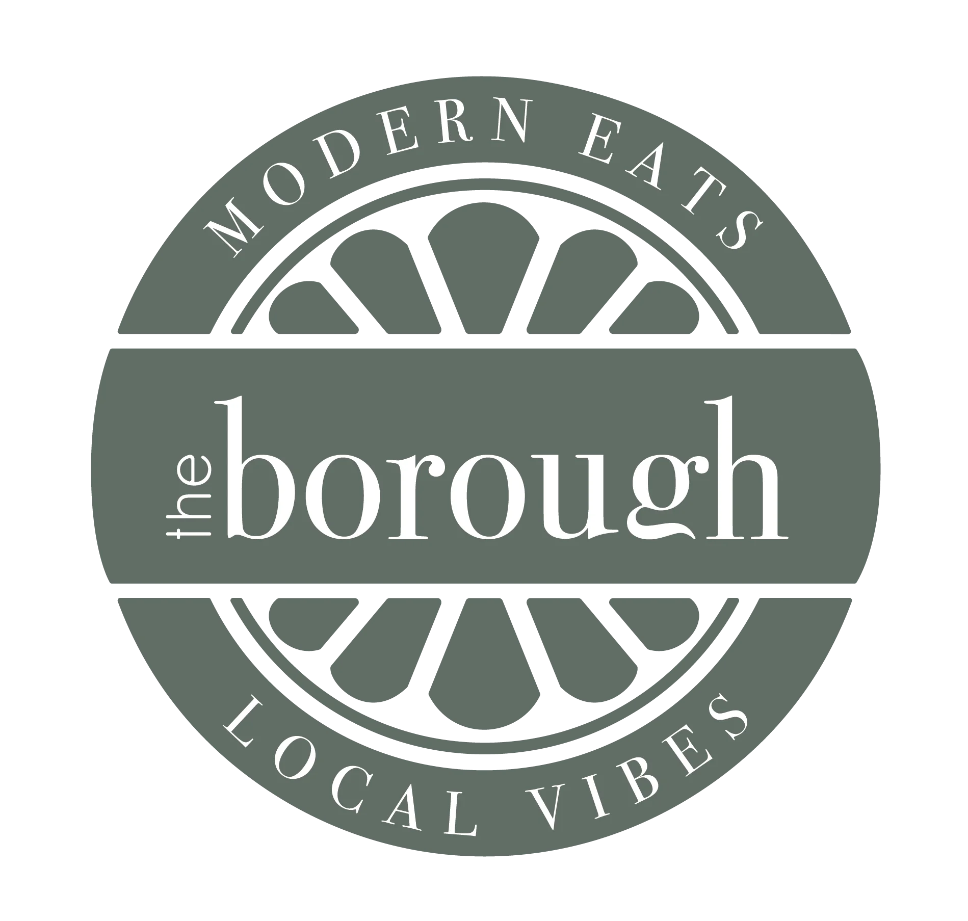 Logo of The Borough restaurant featuring modern eats and local vibes