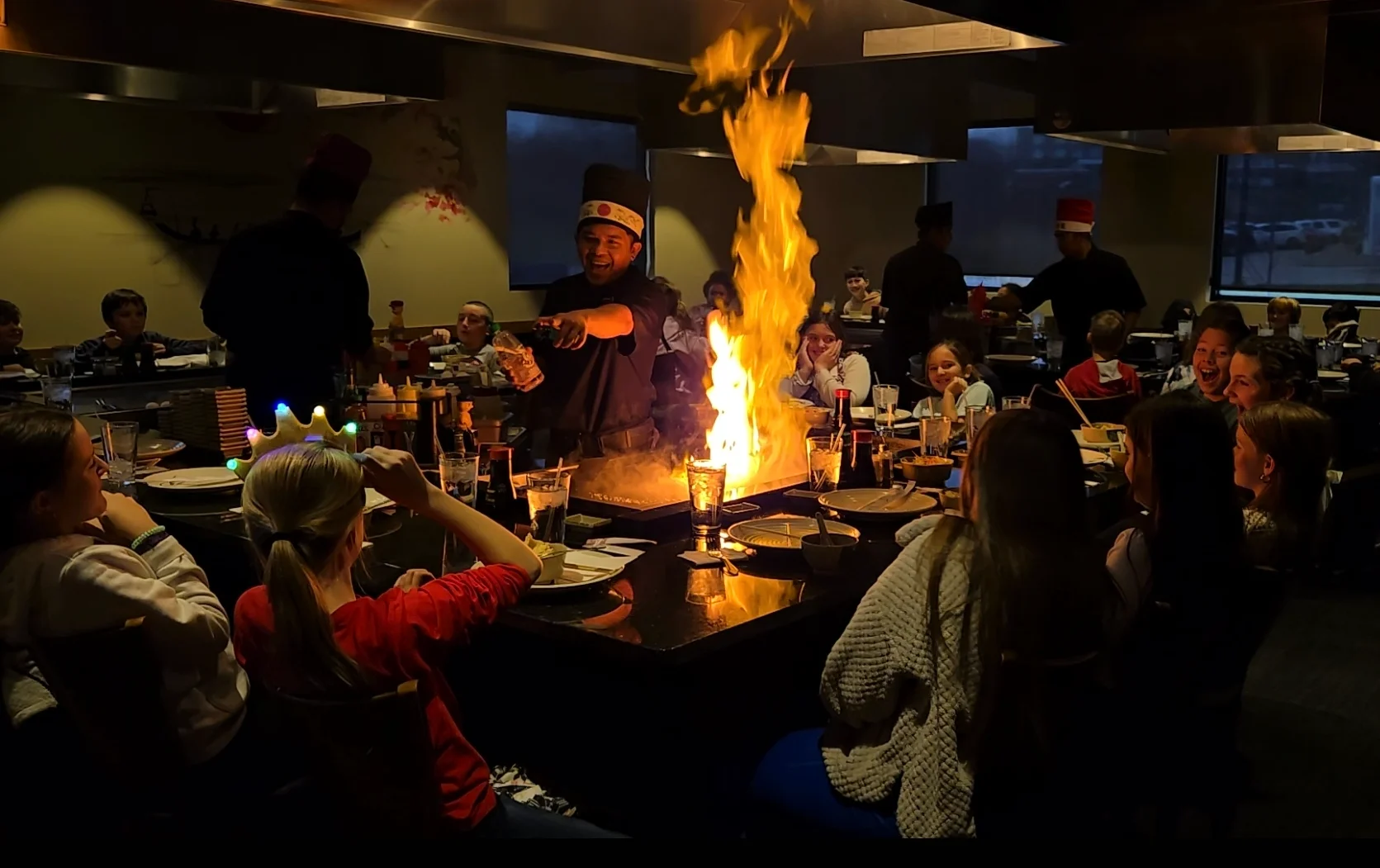 A vibrant restaurant interior with modern decor and inviting atmosphere.