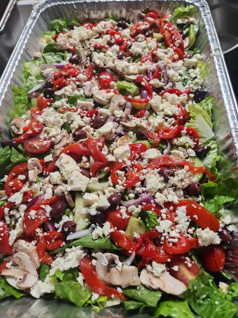 Mediterranean Greek salad with feta cheese and olives
