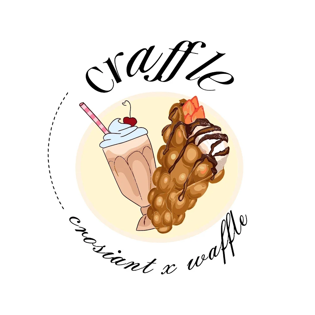 Delicious craffle dessert featuring croissant waffle and milkshake