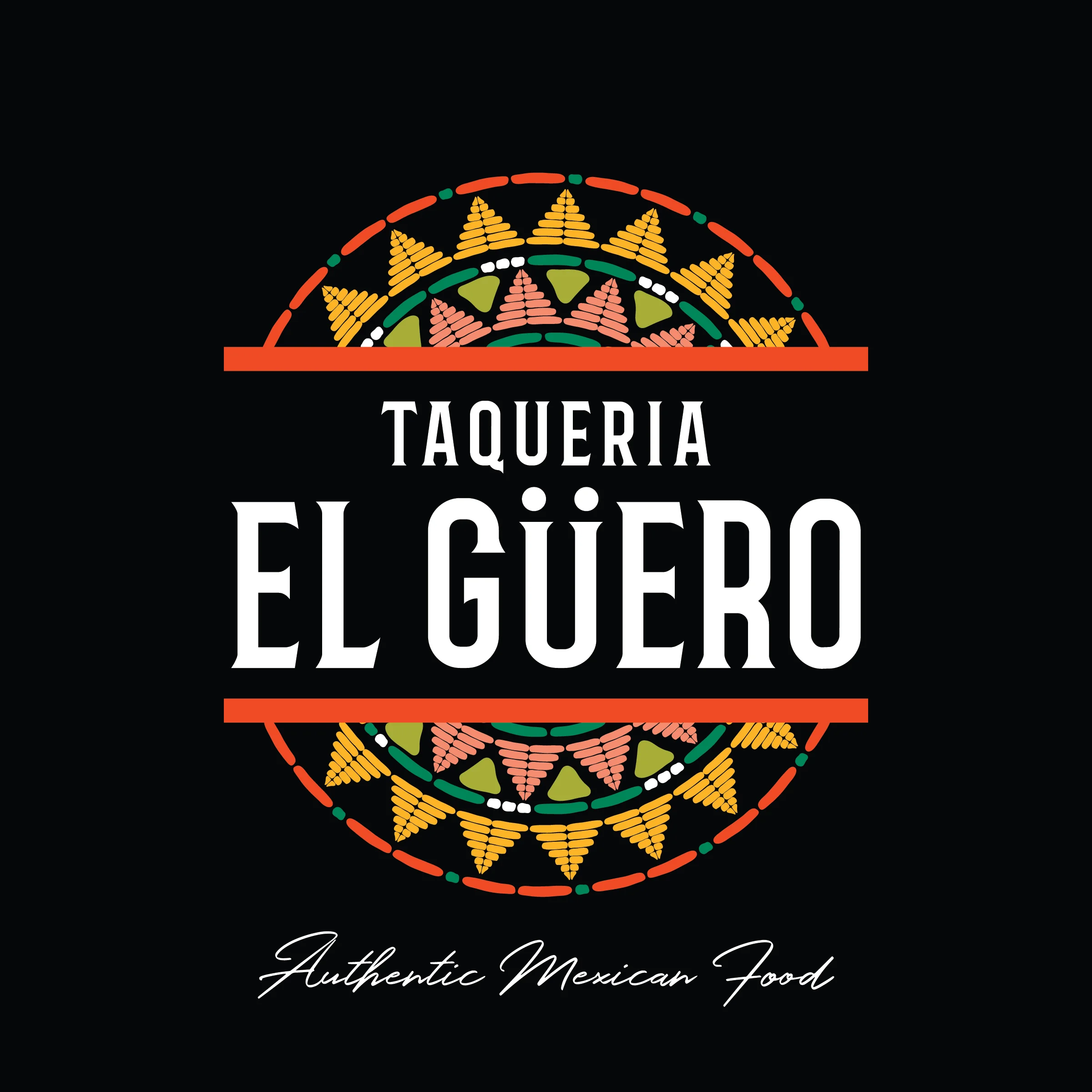 Logo of Taqueria El Güero featuring vibrant Mexican design