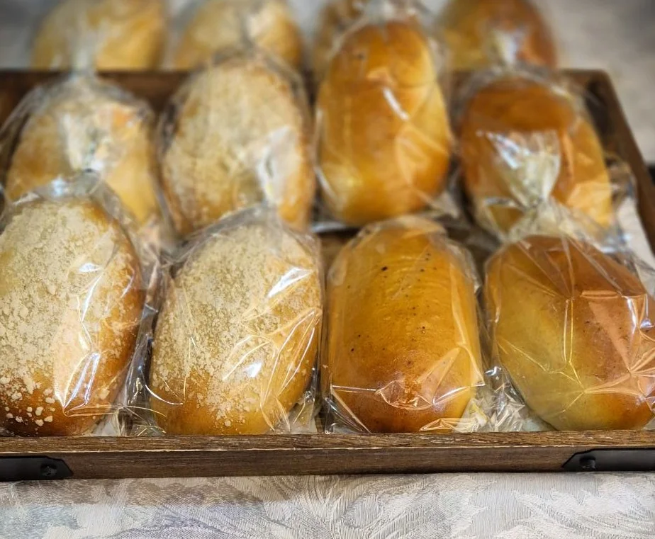 Artisan bread rolls from Bake Royale in elegant packaging