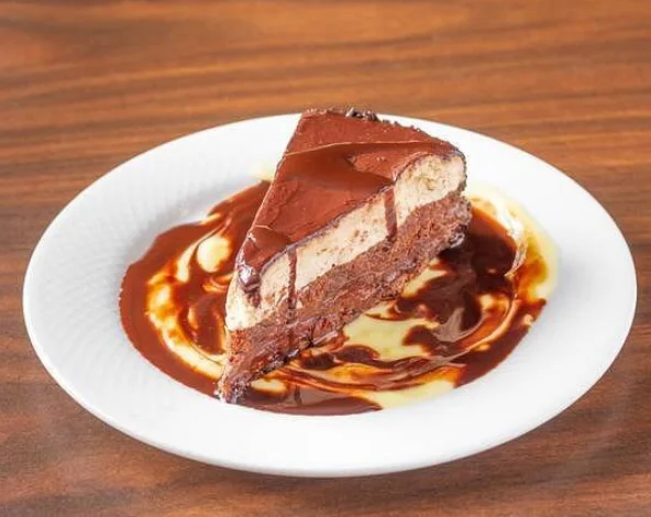 Decadent chocolate mousse cake with creamy filling