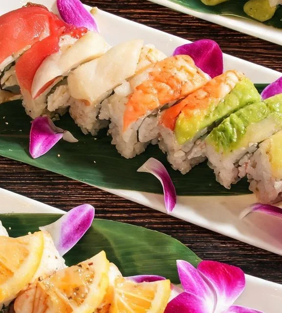 Sashimi platter with assorted fresh fish.