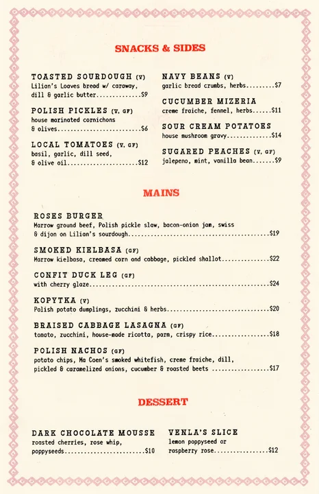 Rose's Fine Food