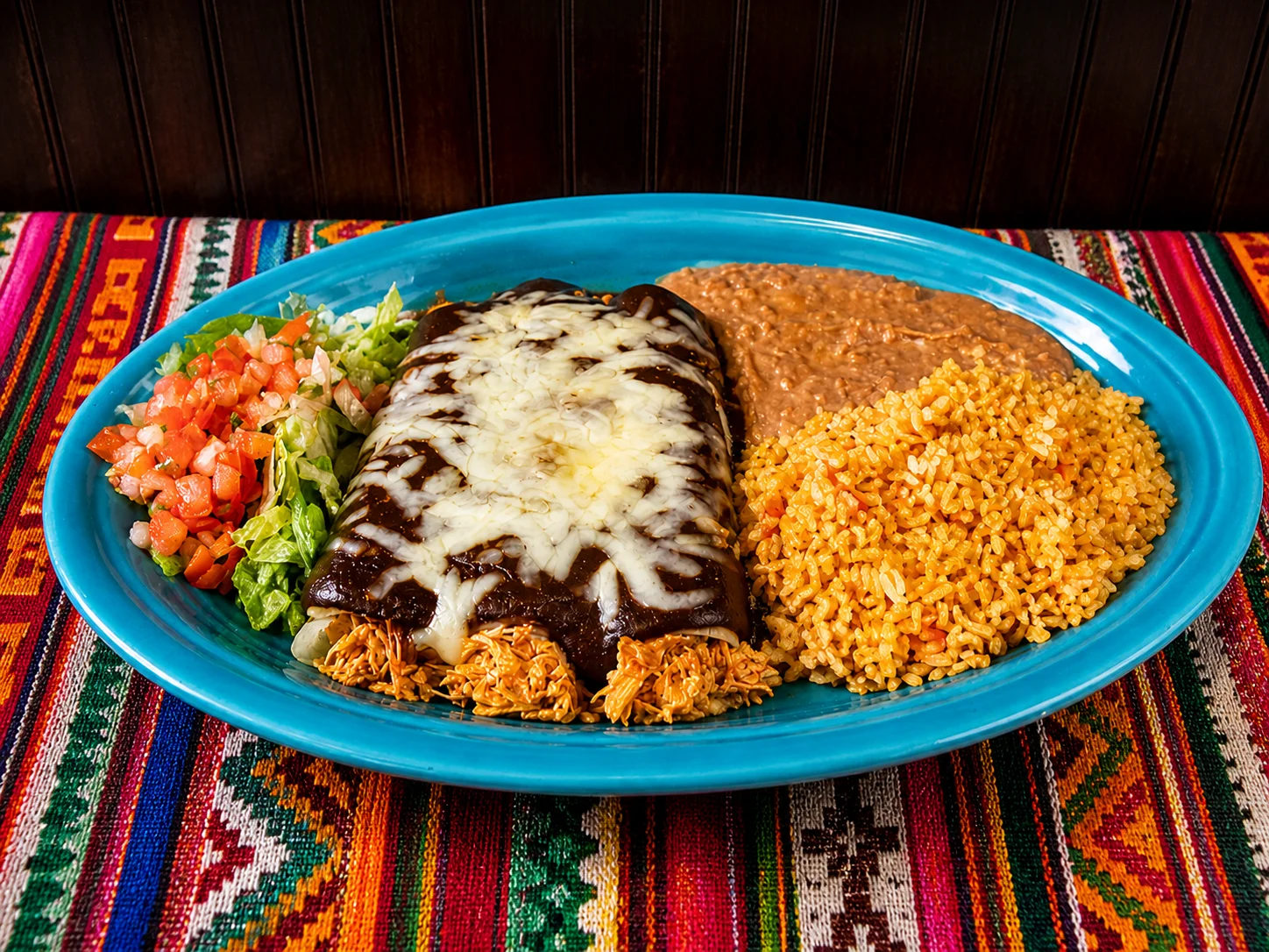Mole Enchilada Plate