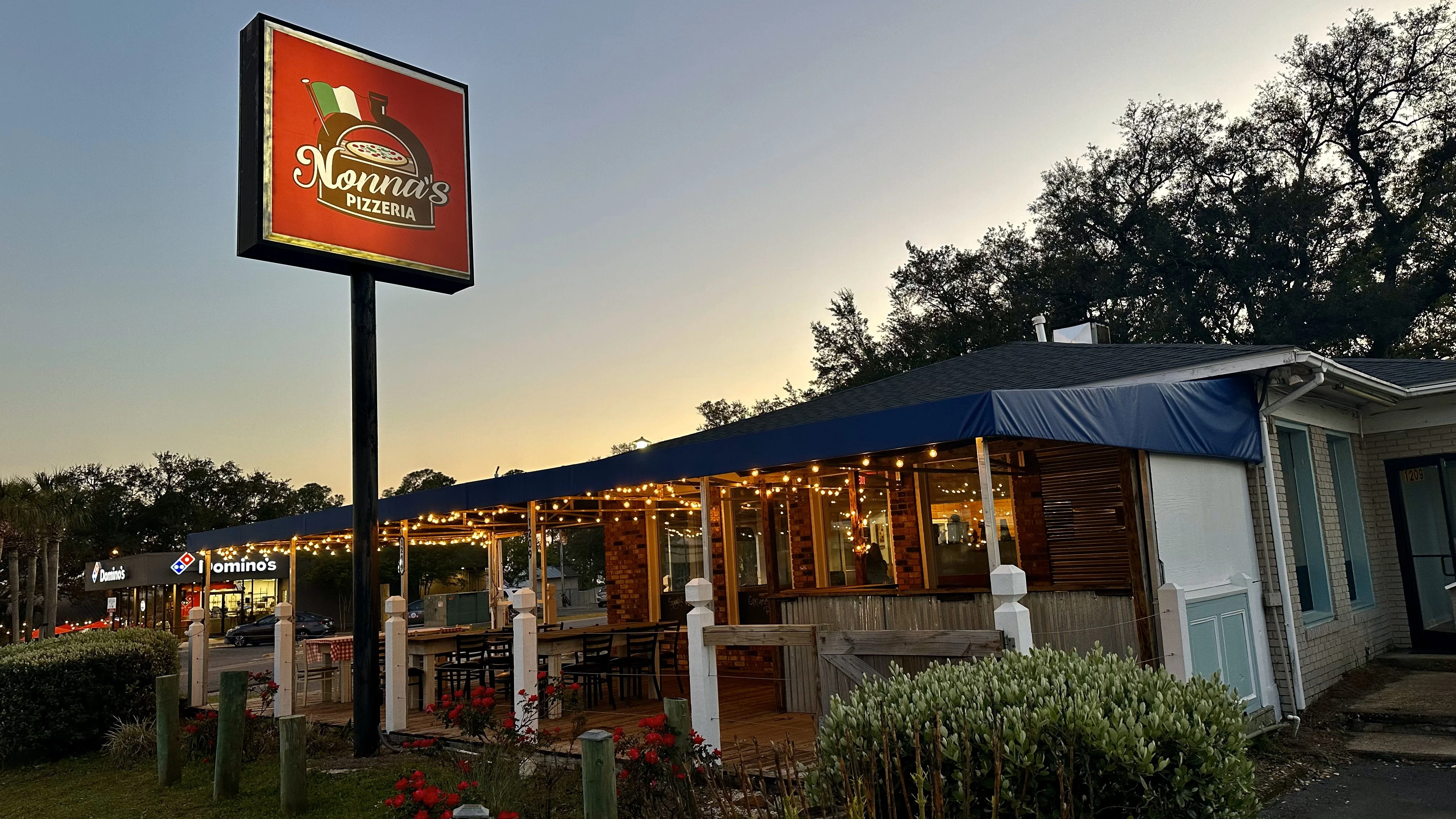 Outside Nonna's Pizza