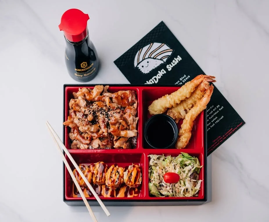 All-you-can-eat sushi platter at a Japanese restaurant
