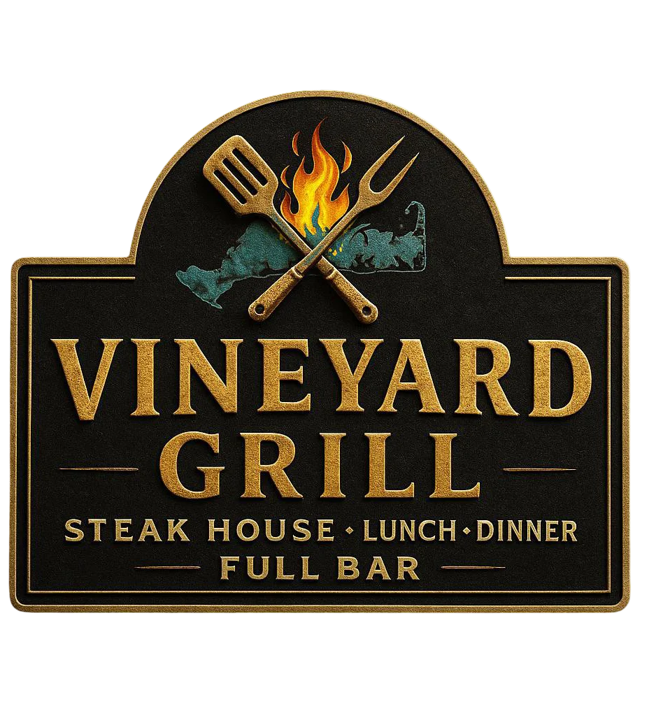 Vineyard Grill logo featuring steakhouse branding