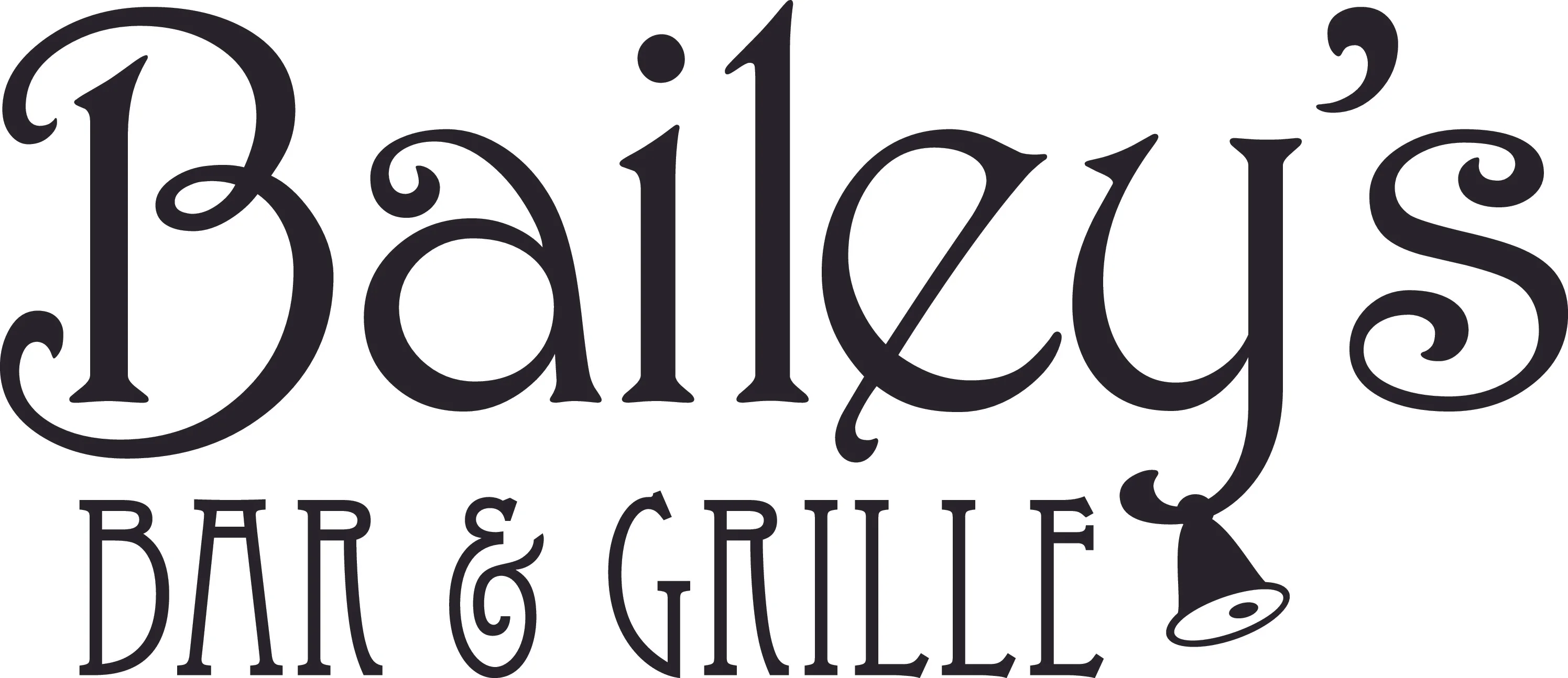Logo of Bailey's Bar & Grille featuring elegant typography