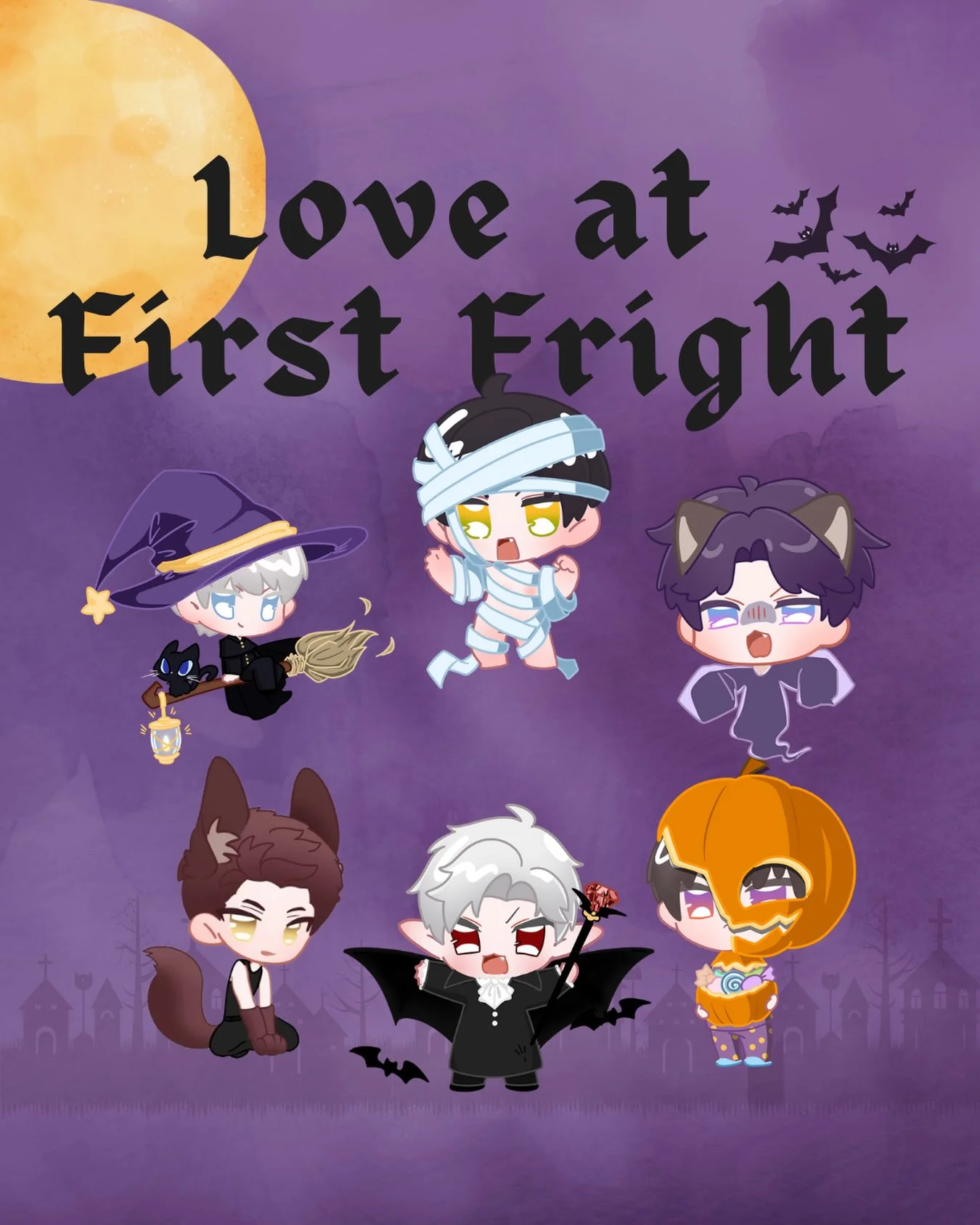 Love at First Fright Halloween cupsleeve event flyer