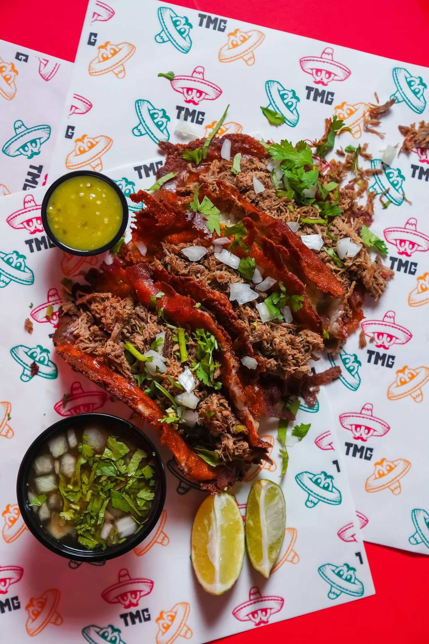 Delicious Mexican tacos with slow-cooked beef
