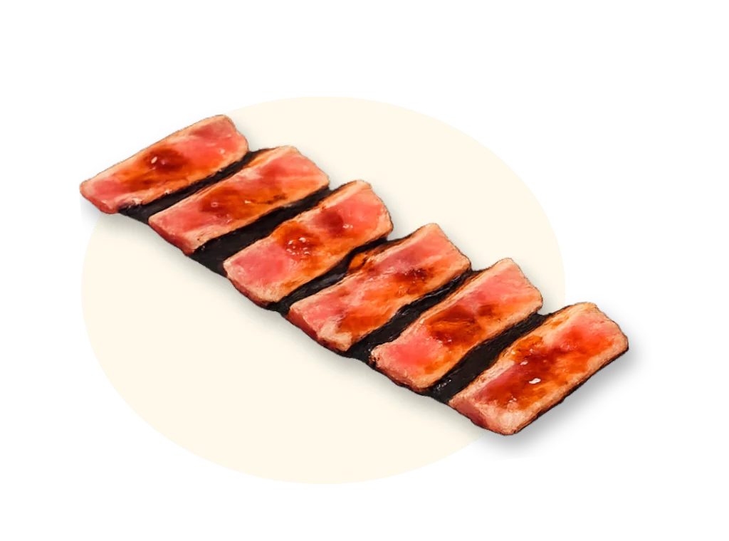Japanese sushi with grilled eel and rice