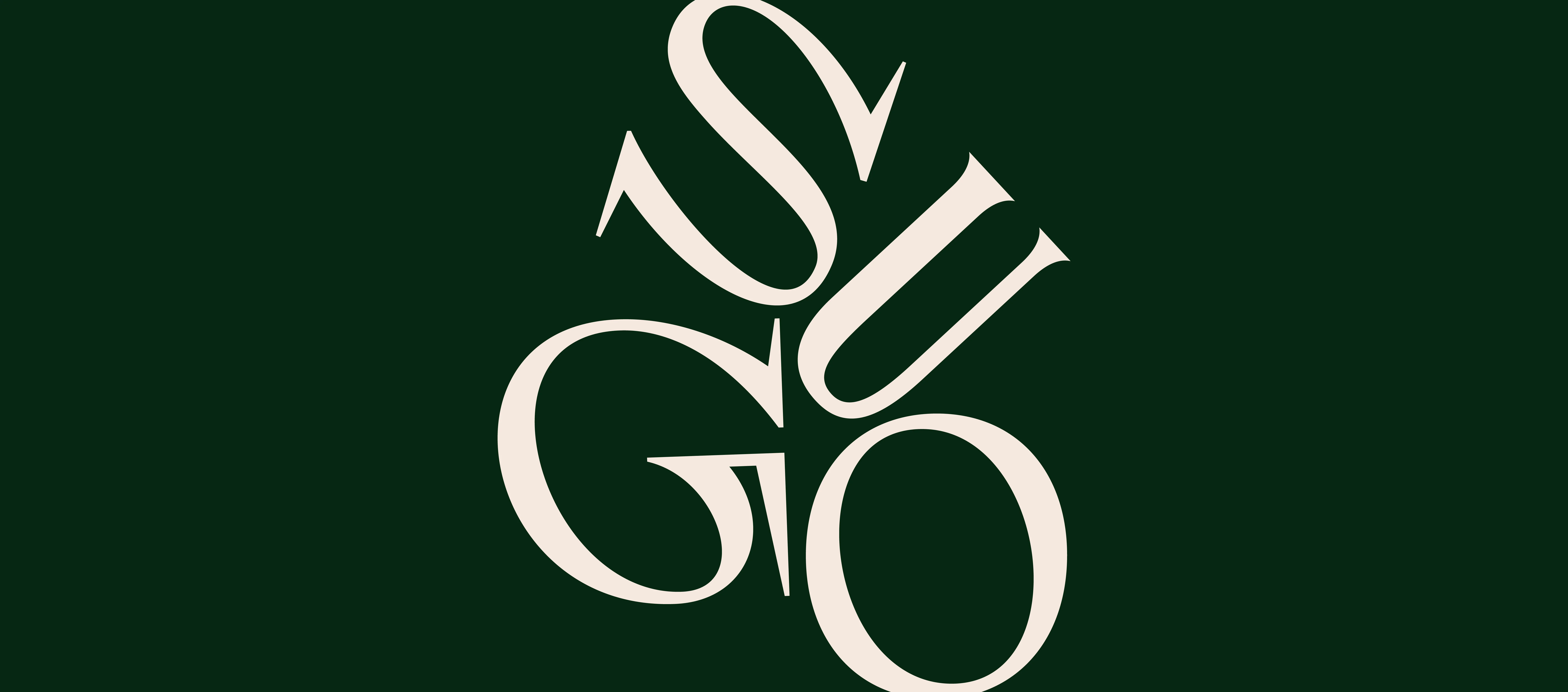Stylized logo for SUGO restaurant on a dark background