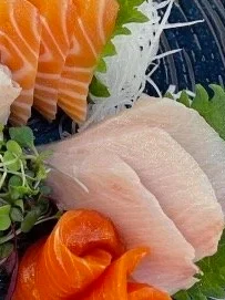 Assorted Japanese sashimi platter with fresh seafood