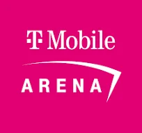 T-Mobile Arena logo on a vibrant pink background
