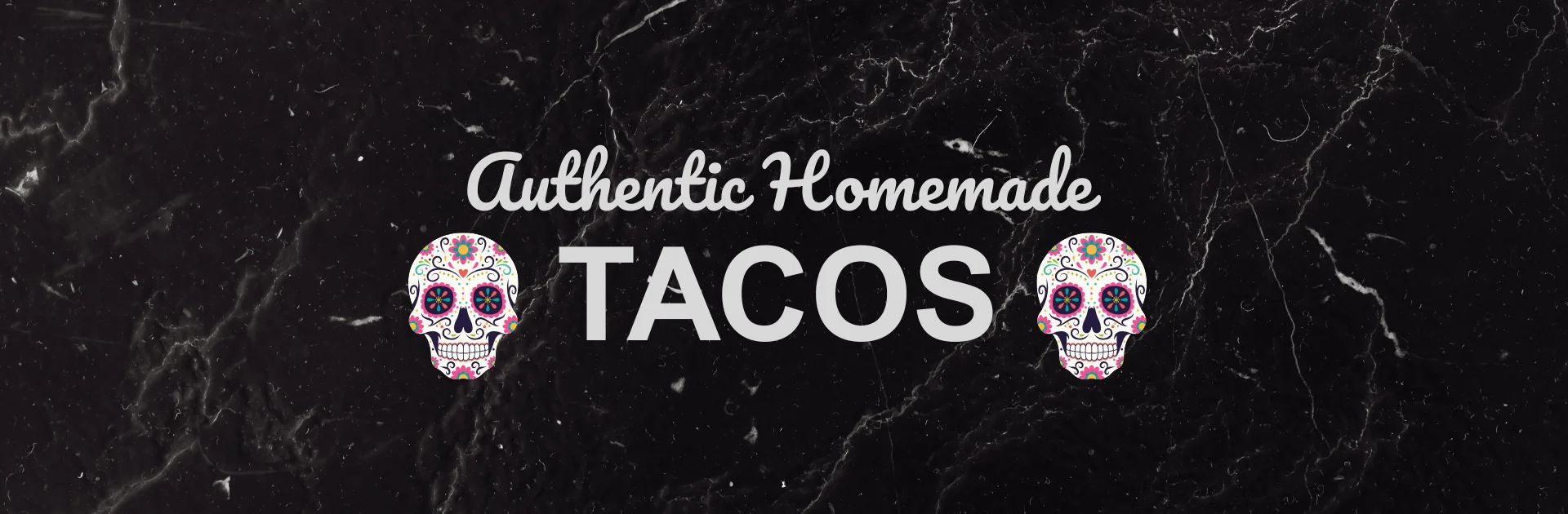 Authentic homemade tacos with vibrant decorations