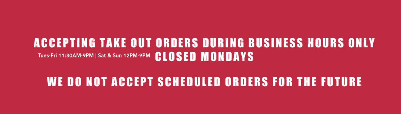 Takeout order information for a restaurant