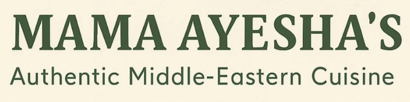 Logo of Mama Ayesha's featuring an olive tree for Middle-Eastern cuisine