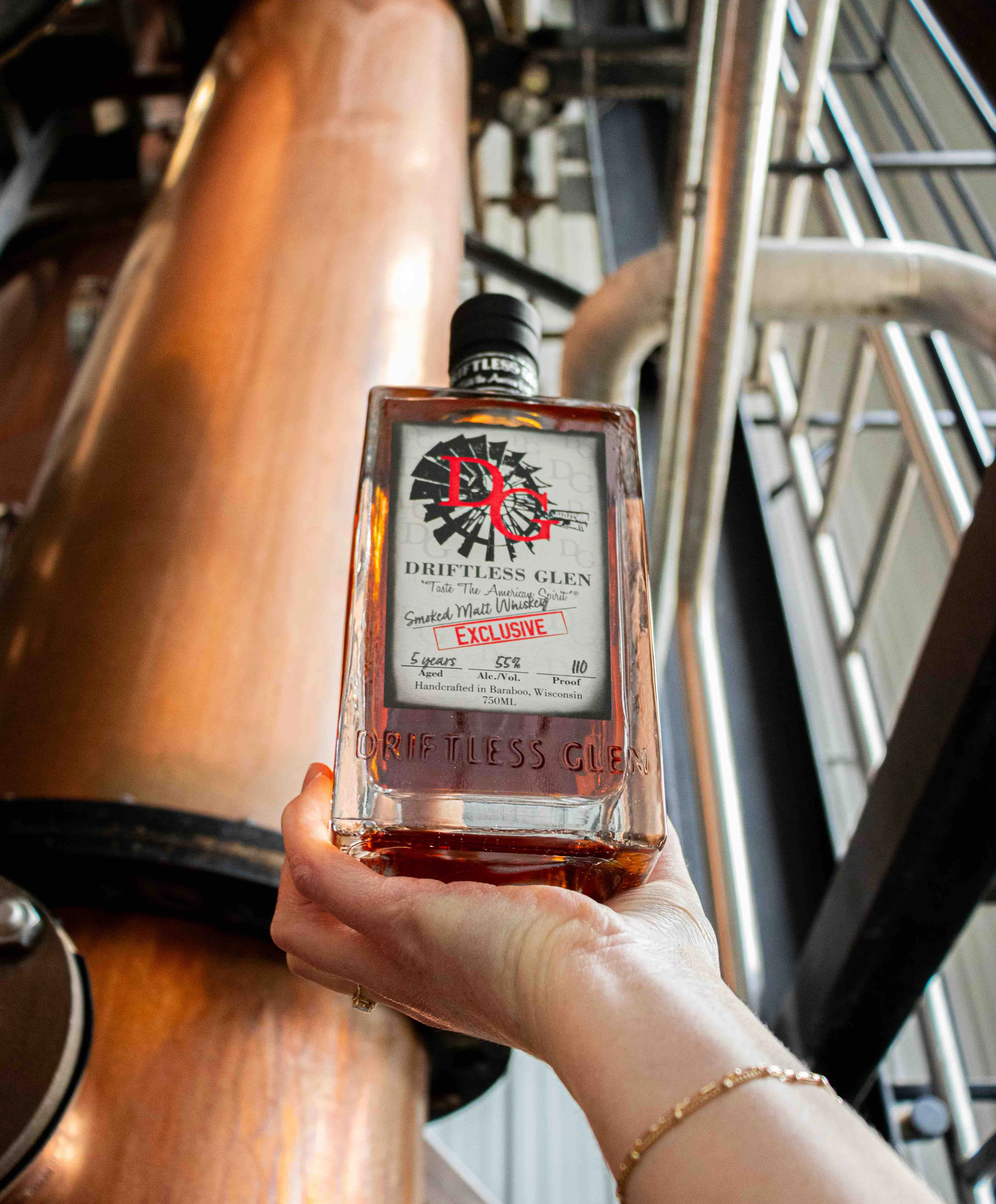 A bottle of Smoked Malt Whiskey