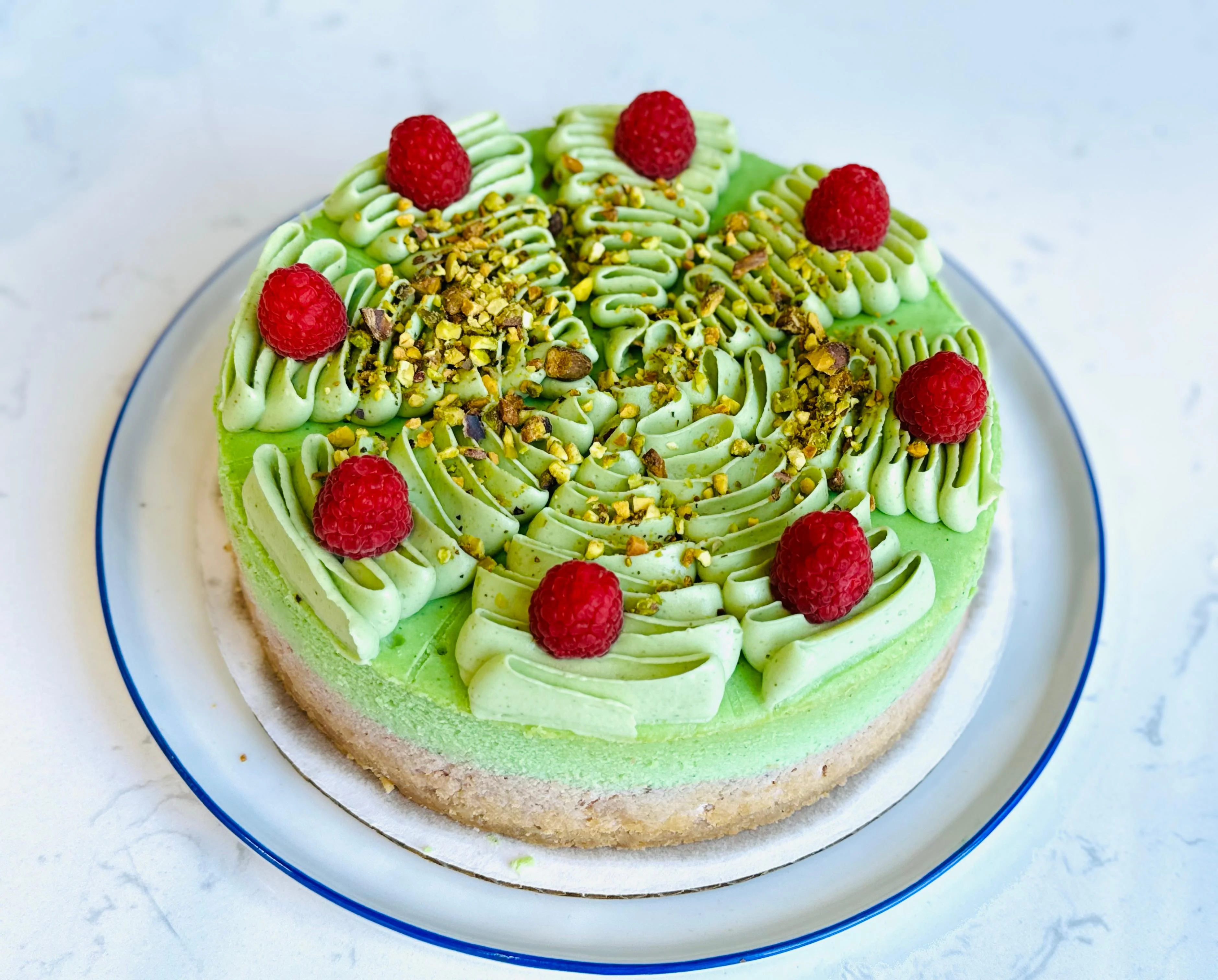 Pistachio cheesecake