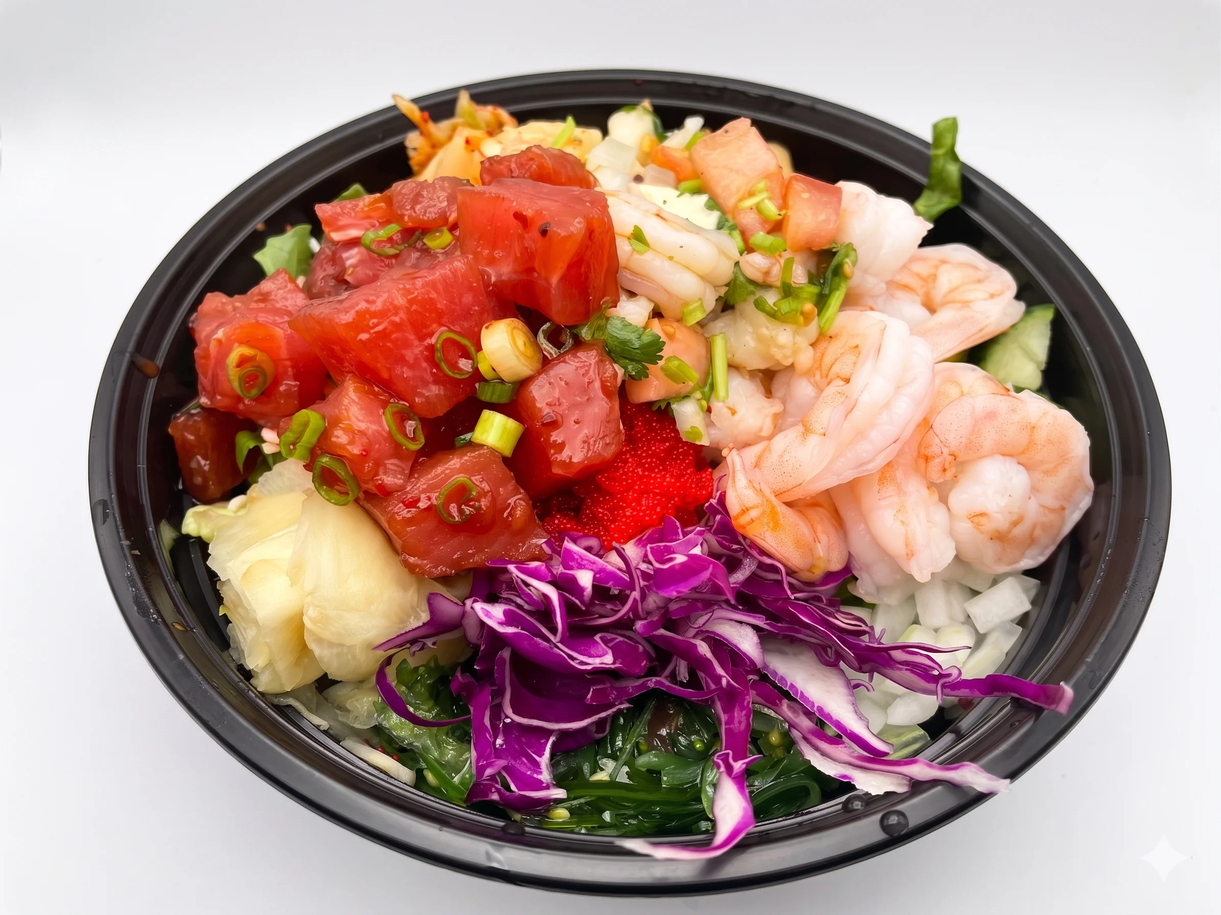 Logo of Okey Poke featuring a bowl and a fish illustration.