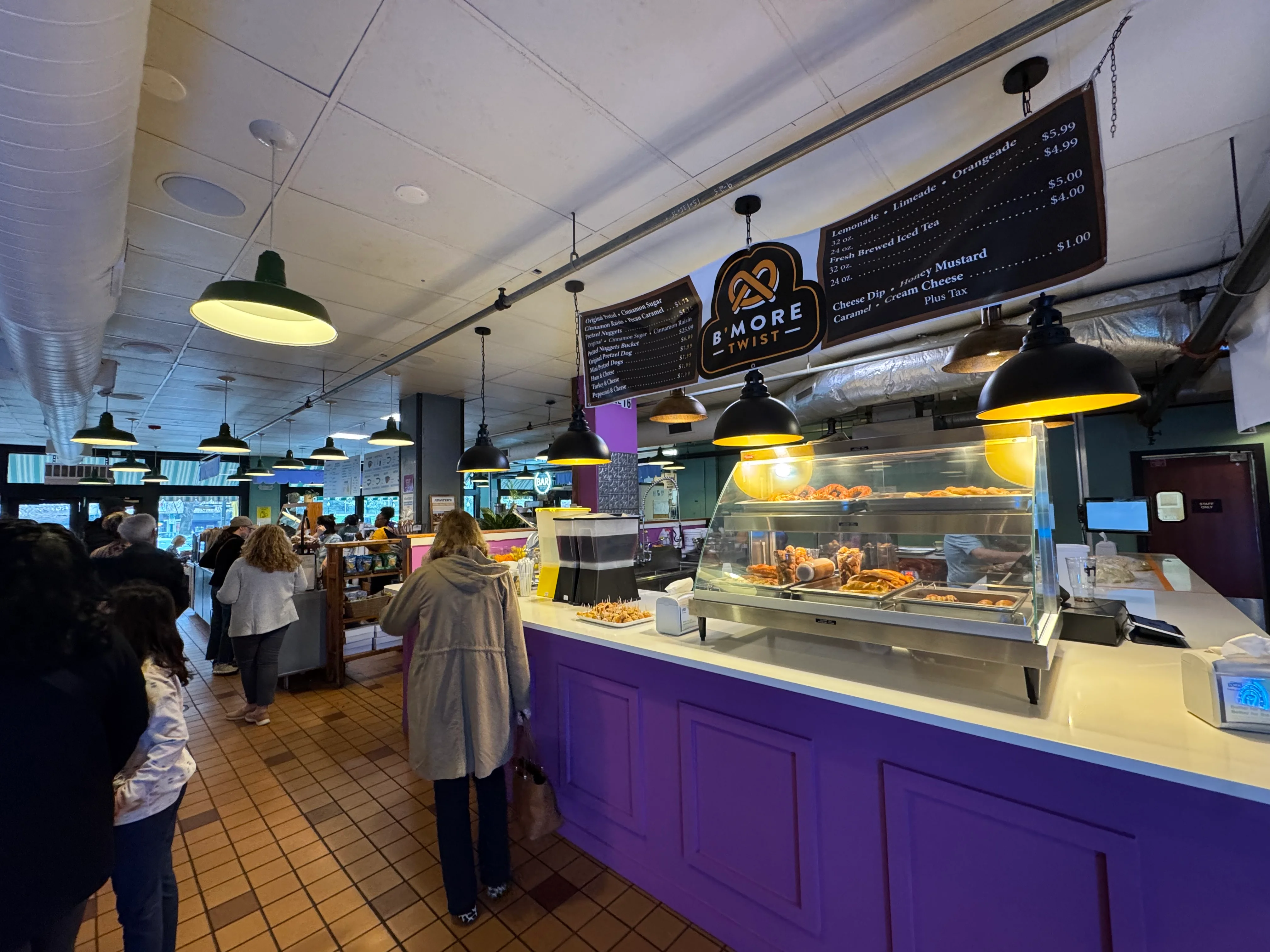 Cozy restaurant interior with colorful decor and a bustling atmosphere