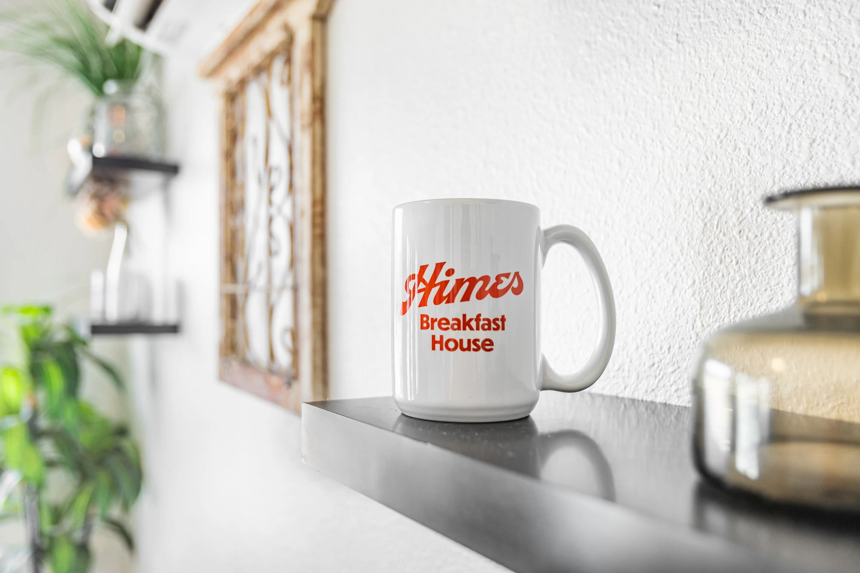 himes breakfast house mug