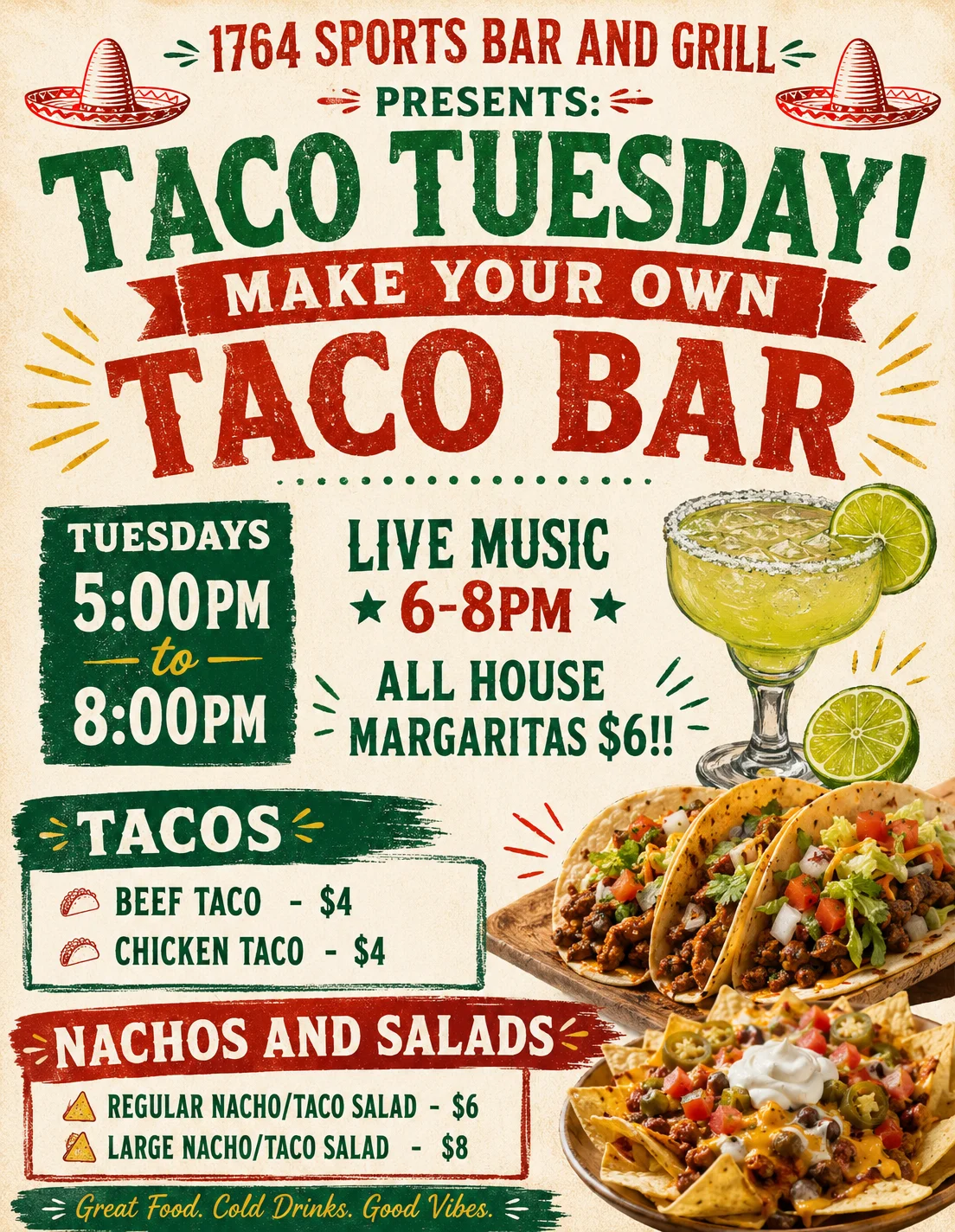St. Patrick's Day themed taco Tuesday promotional image