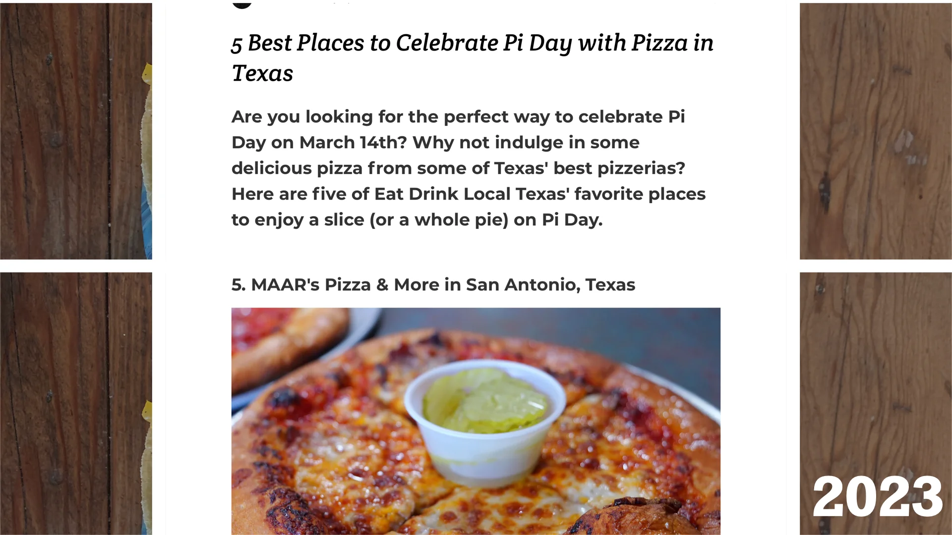 Delicious pepperoni pizza served with pickles