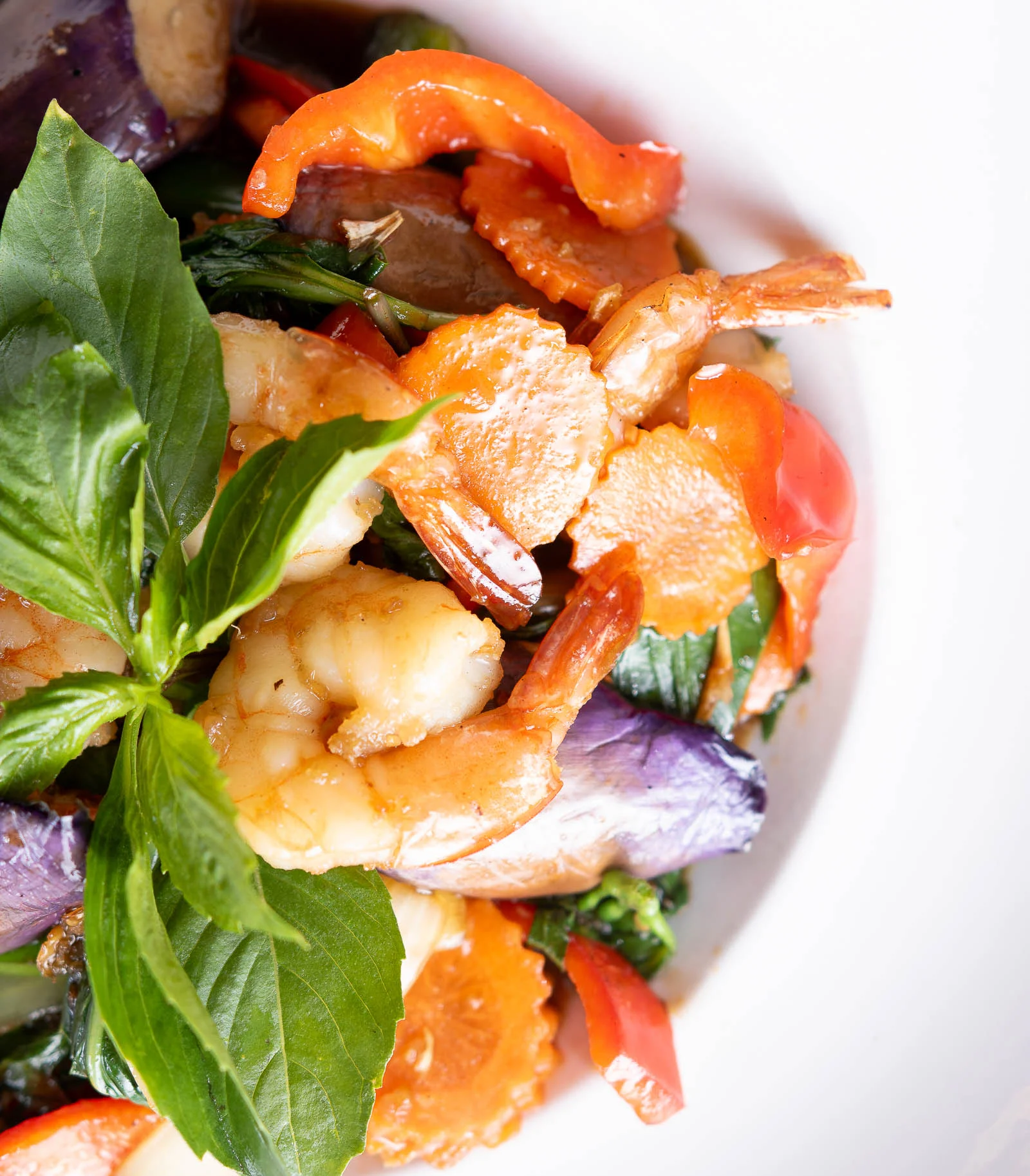 Stir-fried eggplant