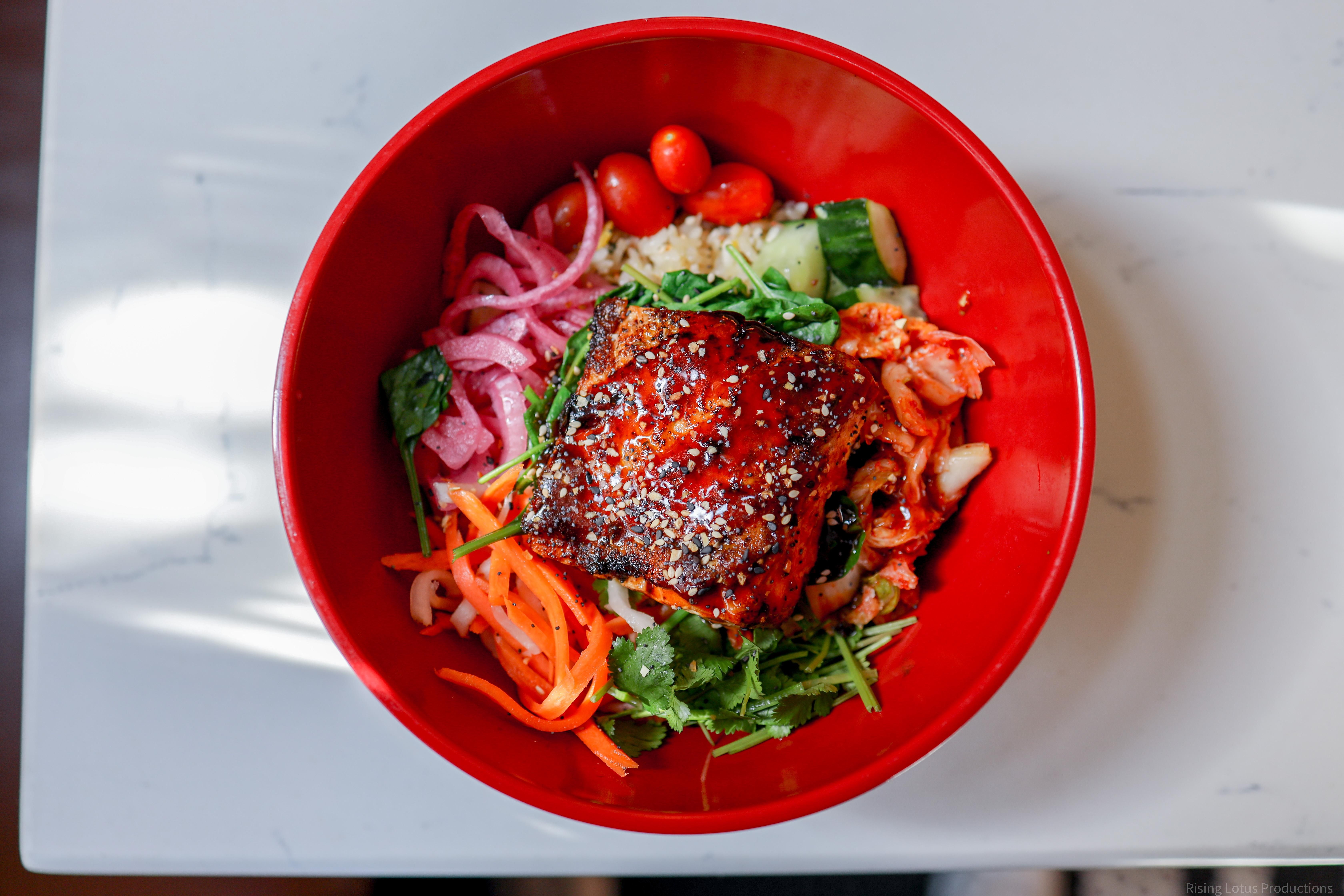 SALMON BOWL at Little Duck Diner