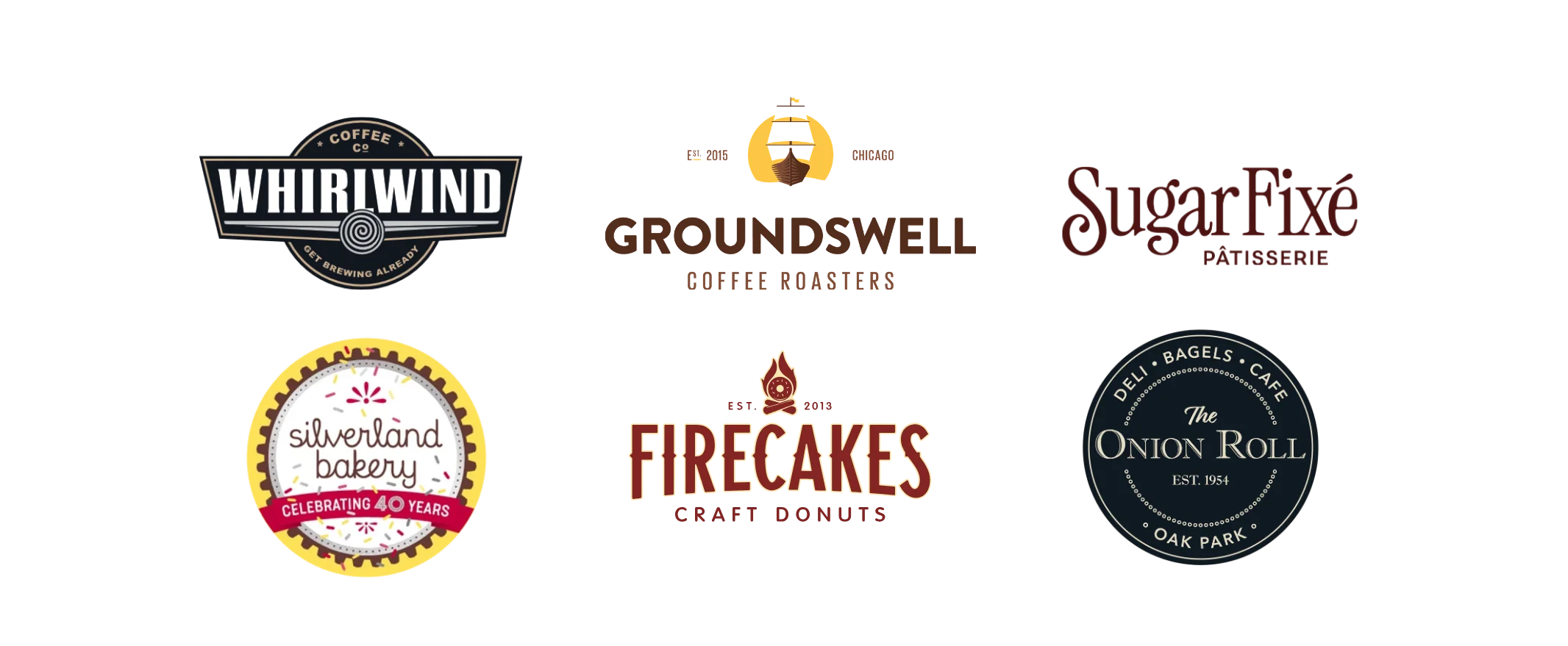 Logos of wholly local boulevard java partners