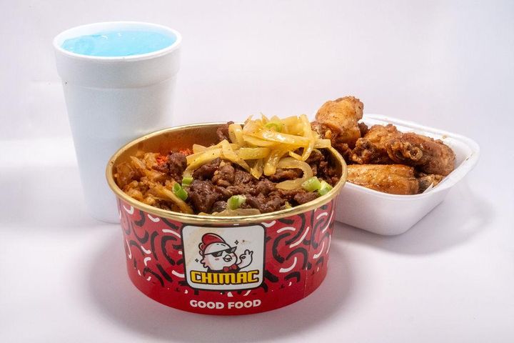 Kbbq Steak Bowl + 6 Wings Combo