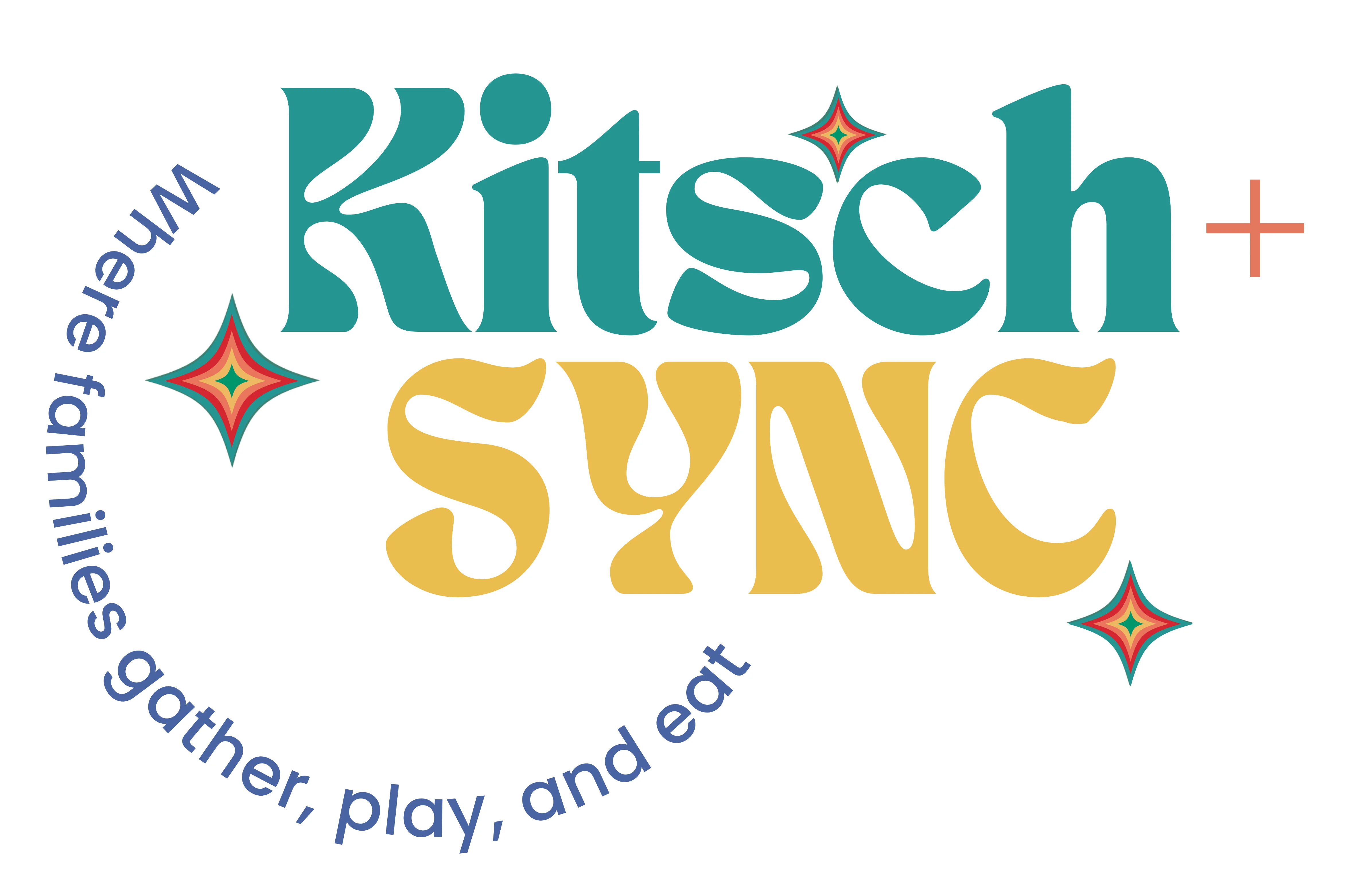 Kitsch Sync logo featuring playful family dining concept