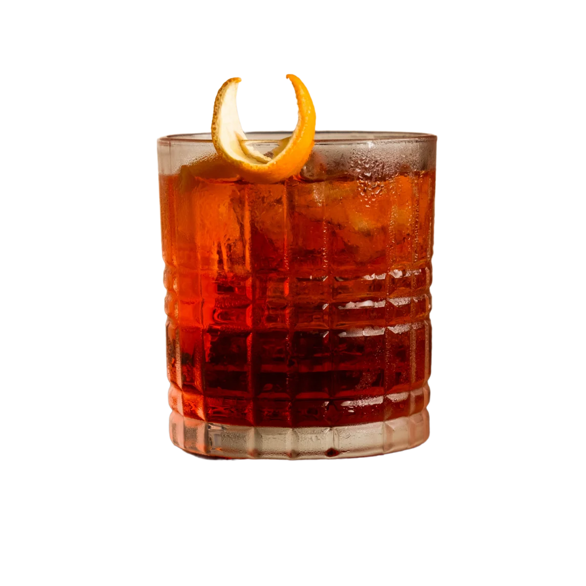 Classic Negroni cocktail with orange twist garnish