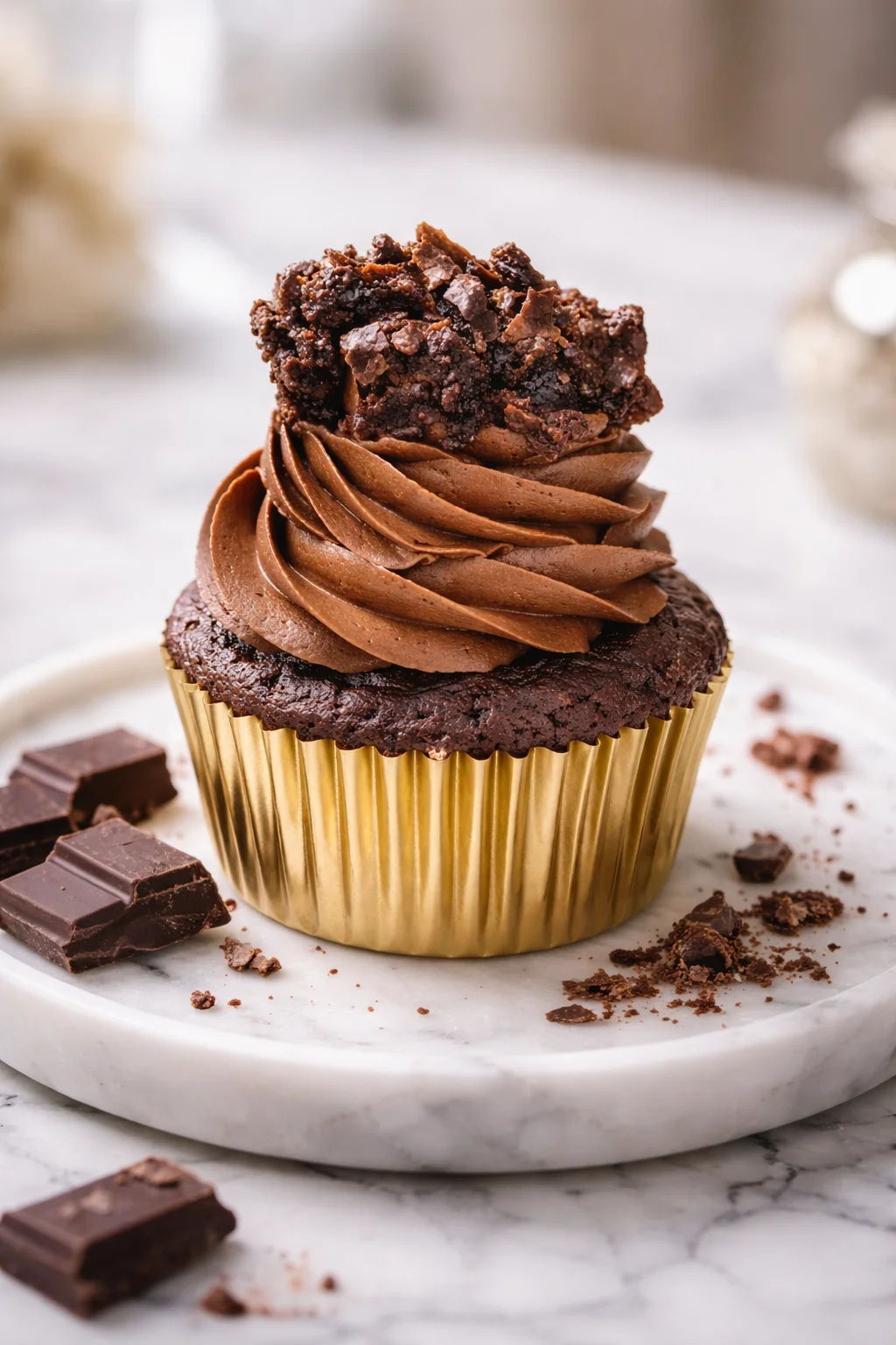 Midnight Castle Chocolate Cupcake