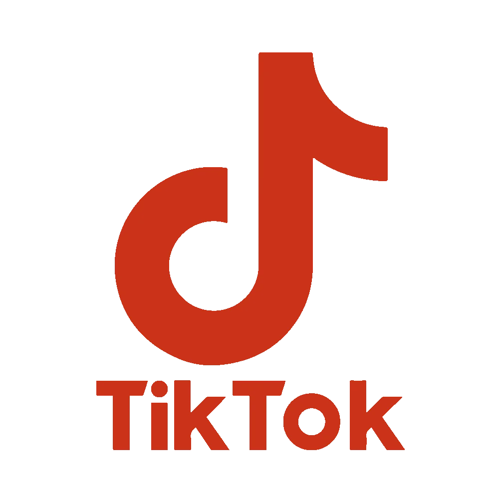Colorful TikTok logo on a white background