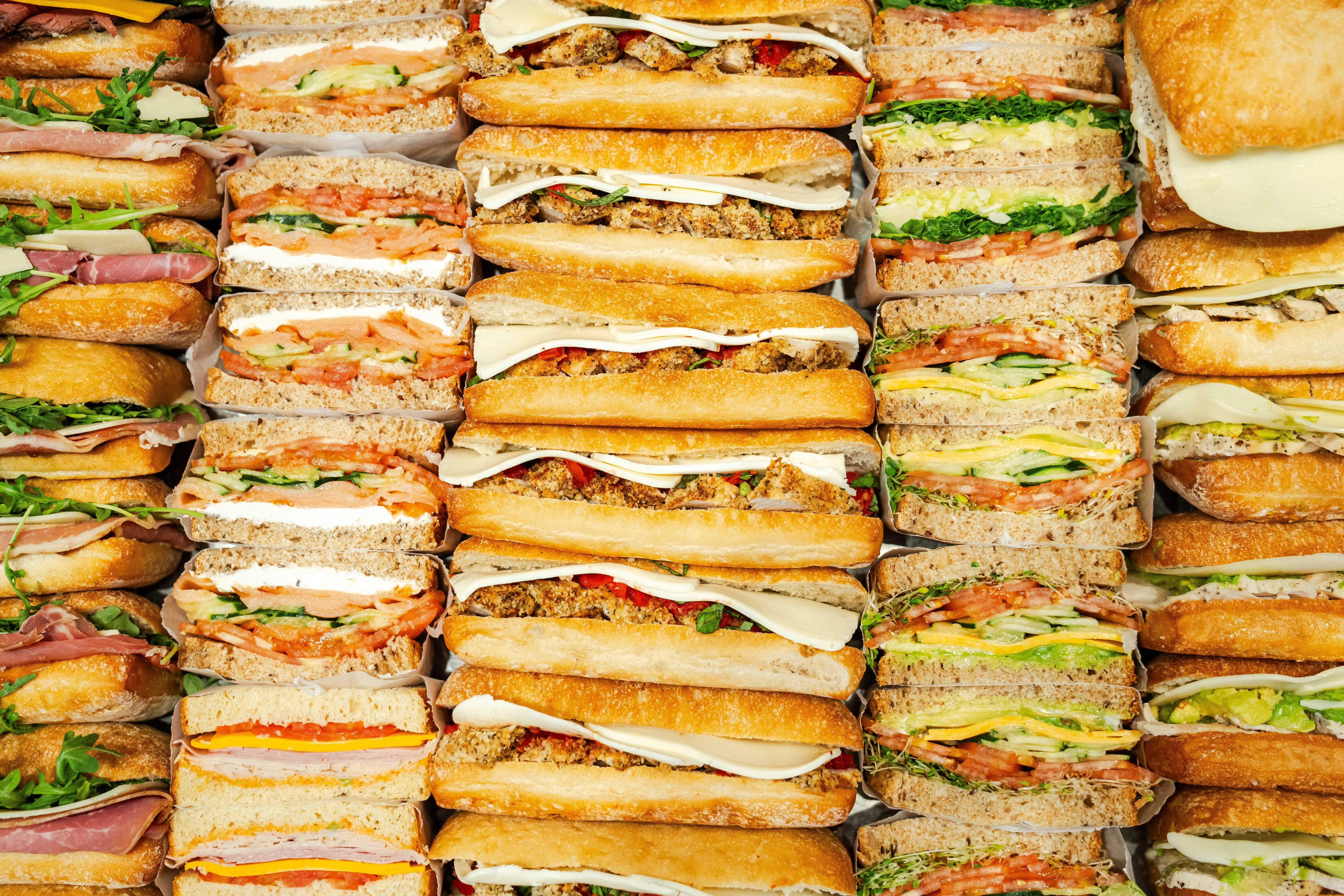 Devon & Blakely gourmet sandwiches banner for online ordering of breakfast, soups, salads and catering