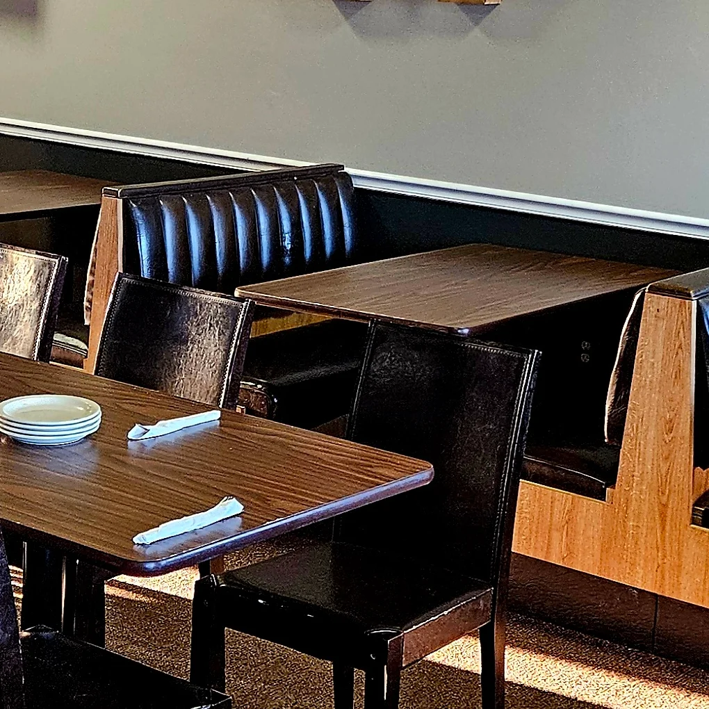 Cozy restaurant interior with modern seating and decor