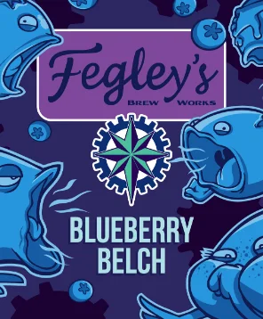 Fegley's Blueberry Belch beer label design