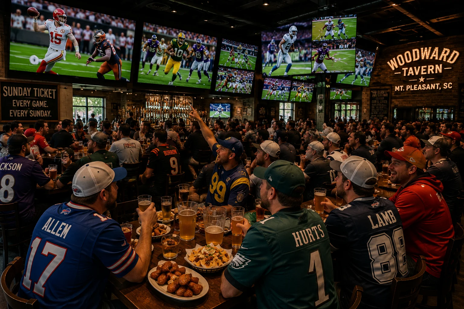 NFL Sunday Ticket at Woodward Tavern in Mount Pleasant SC