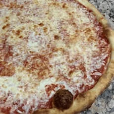 New York-style cheese pizza from San Remo Pizzeria Restaurant