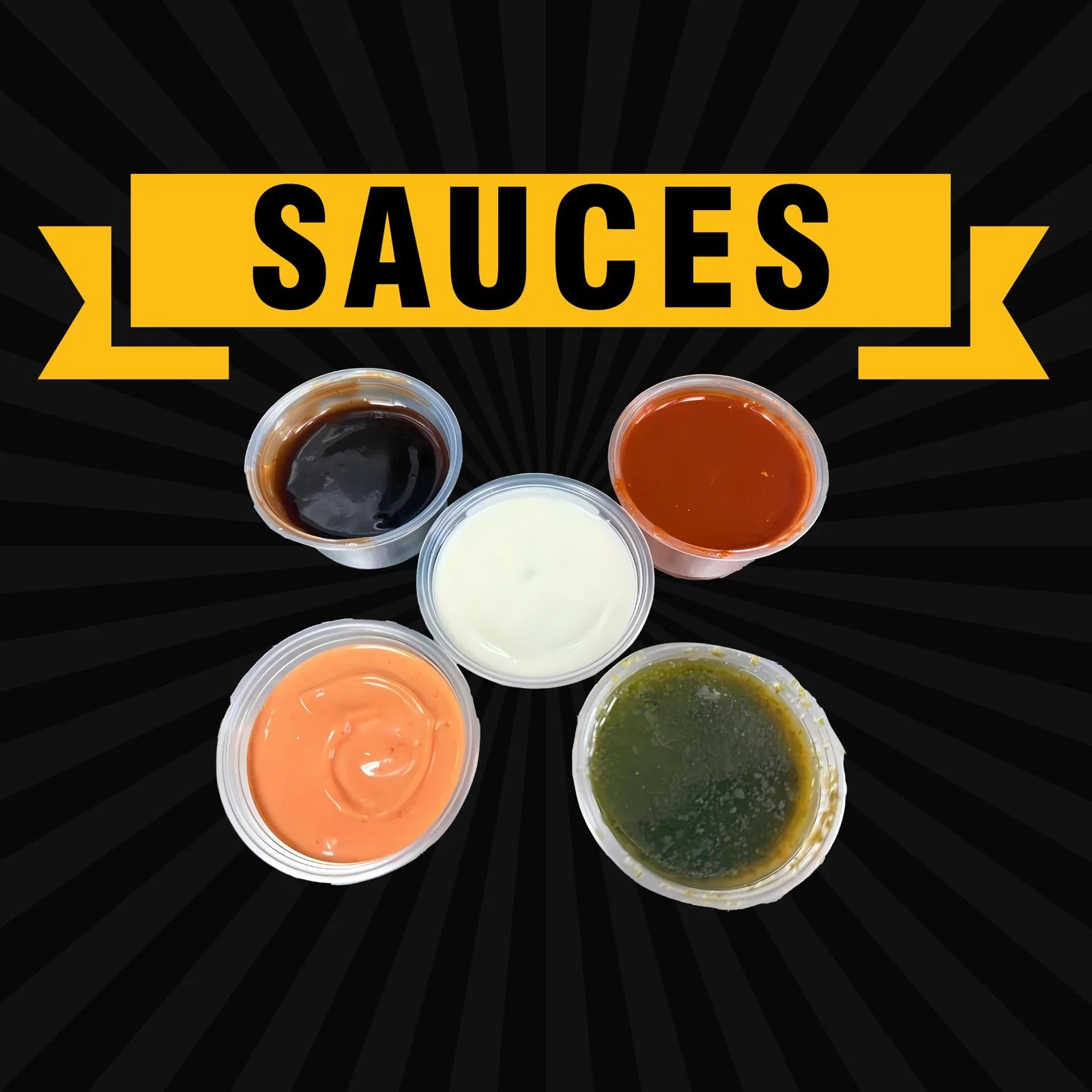 Variety of flavorful dipping sauces for appetizers