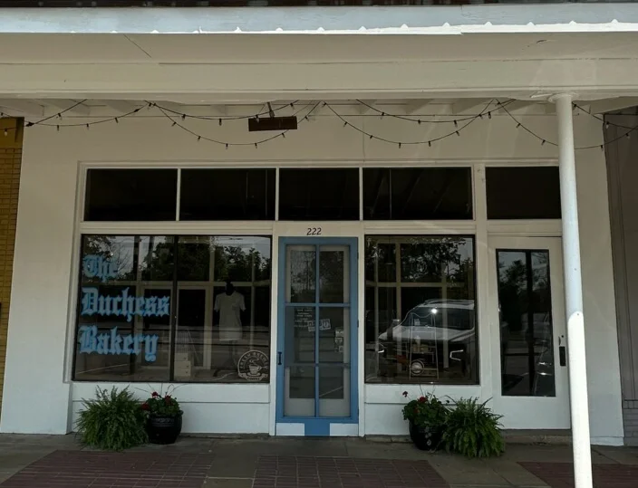 Charming bakery exterior with vintage signage