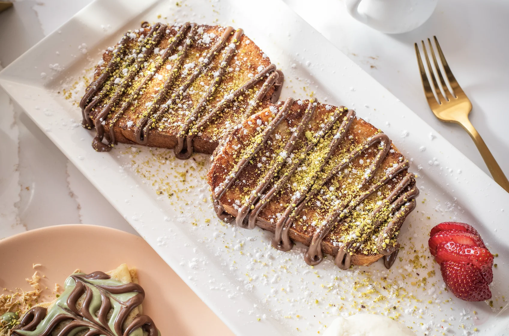 Pistachio Nutella French Toast