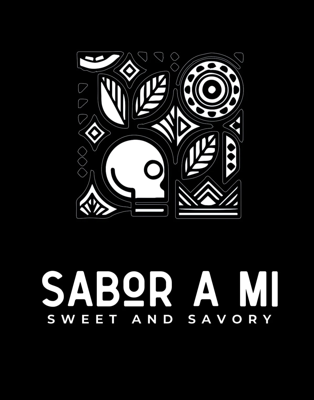 Logo of Sabor A Mi, a sweet and savory restaurant with artistic design