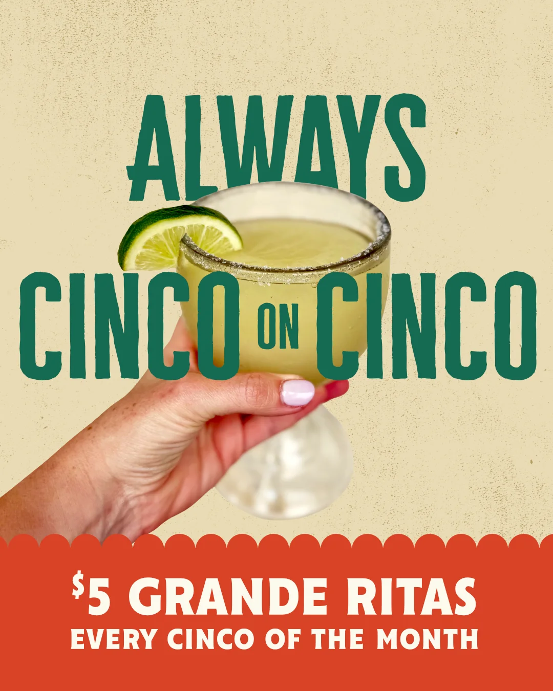 Always Cinco on Cinco Promotional Graphic